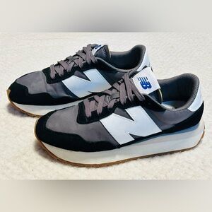New Balance 237 MS237GA Black Gray White Gum Sole Sneakers Men’s Size 6